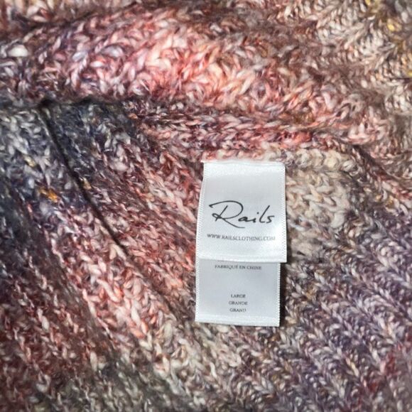 Rails Josie Space Dye Cotton Blend Cardigan in Amethyst Space Dye Large NWT $228 - Picture 9 of 9